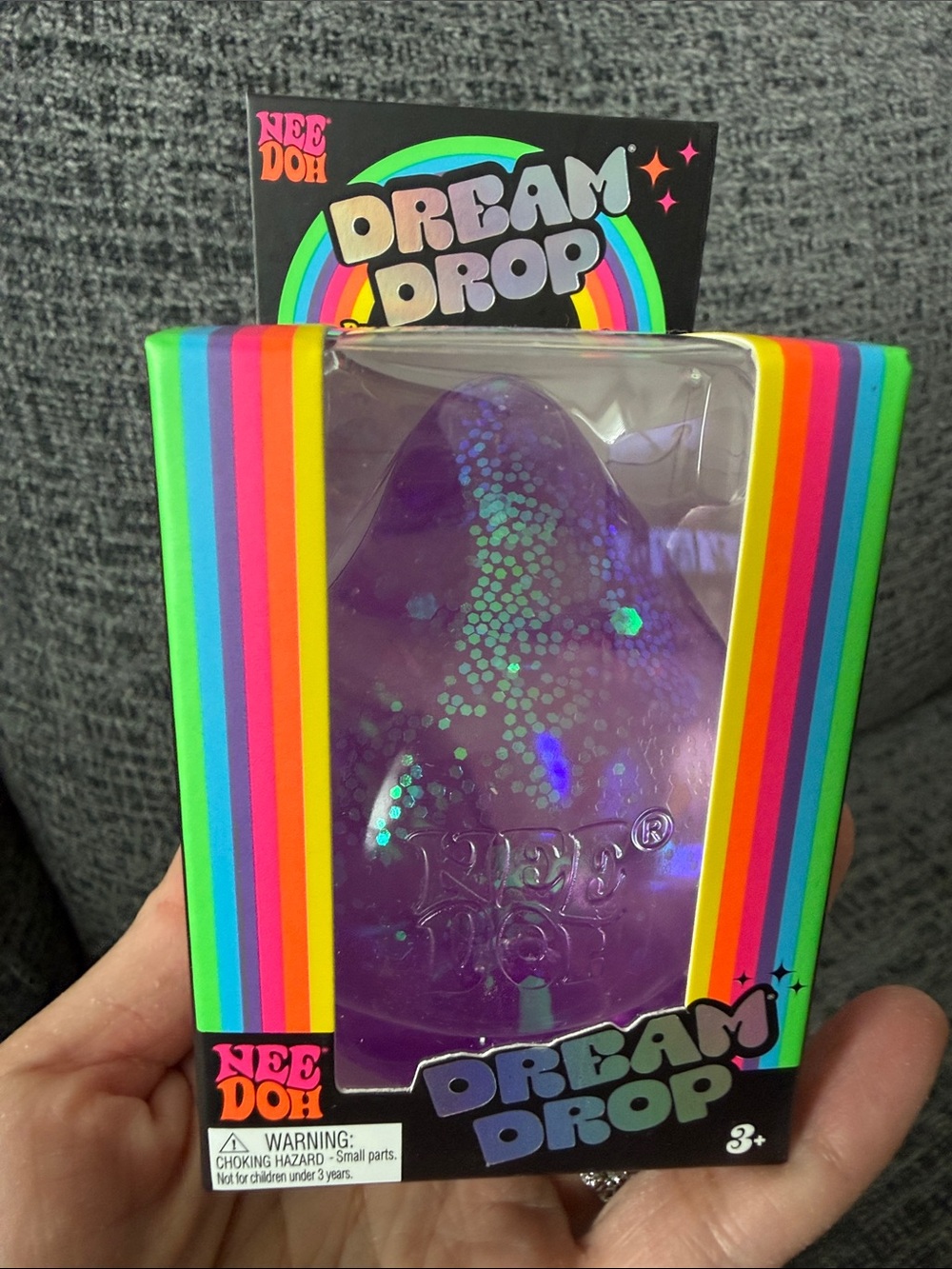 BNIB NeeDoh Dream Drop, Purple Glitter